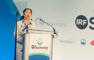 Tursunay Ziyawudun at the International Religious Freedom Summit in Washington, D.C. Campaign For Uyghurs | Twitter @CUyghurs